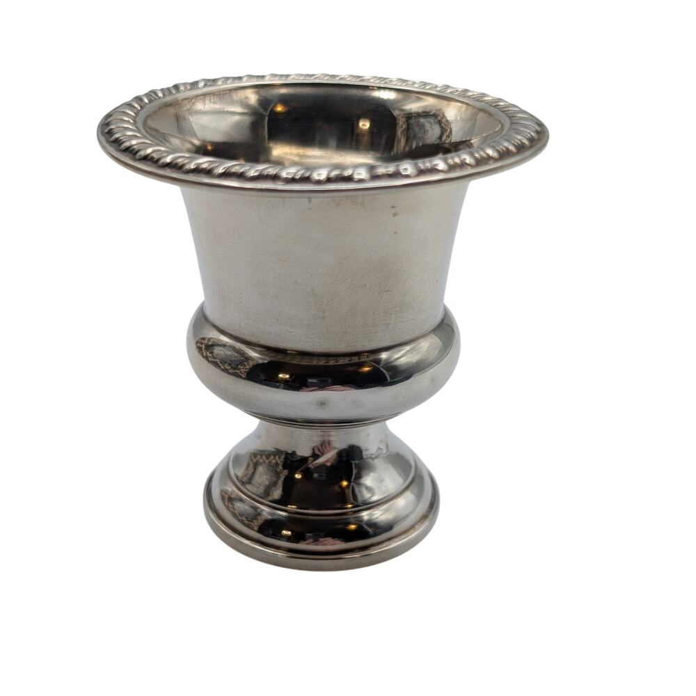 Vintage Empire Sterling Silver Weighted Mid-Century Modern Toothpick Holder 56 g